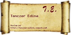 Tenczer Edina névjegykártya
